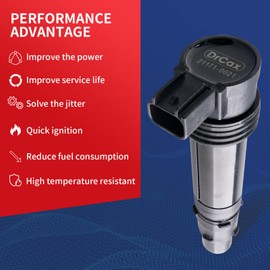 DrCax OEM Ignition Coil F6T570 Compatible with Kawasaki ZX636 ZX6R ZXR9F ZX R9F 636 Ninja ZX-6R 2003-2018 Replaces 21171-0021 21171-1282 K22-1 Pack