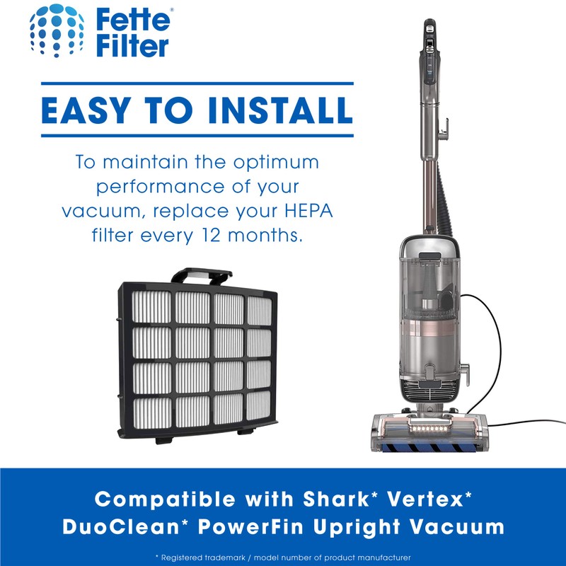 Fette Filter - Replacement Post-Motor Filters Compatible with Shark Vertex