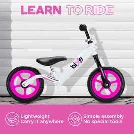 Bixe Aluminum Balance Bike for Kids and Toddlers - Lightweight 4LBS - Toddler Bike - No Pedal Training Bicycle - Bikes for 18 Months to 6 Year Old - for 2 3 4 5 Years Old - Pink
