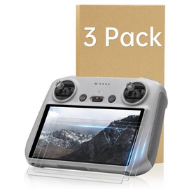 3 Pack HD Tempered Glass Screen Protector for DJI RC/RC 2 Controller, DJI Mini 5 Pro/4 Pro/3 Pro/3/Air 3/Air 2S/Mavic 3 Series Drone Accessories, Anti-Glare 9H Hardness with Easy Installation Kit