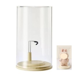 Siyecioa Small Acrylic Display Case for Hanging Display Keychain, Plush Doll, Plush Pendant, Plush Key Chains, Highly Transparent, Dust-Proof (18.3 x 11 cm)