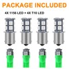 GLOFE 8Pcs Green Interior Map Dome Light LED Bulbs Compatible