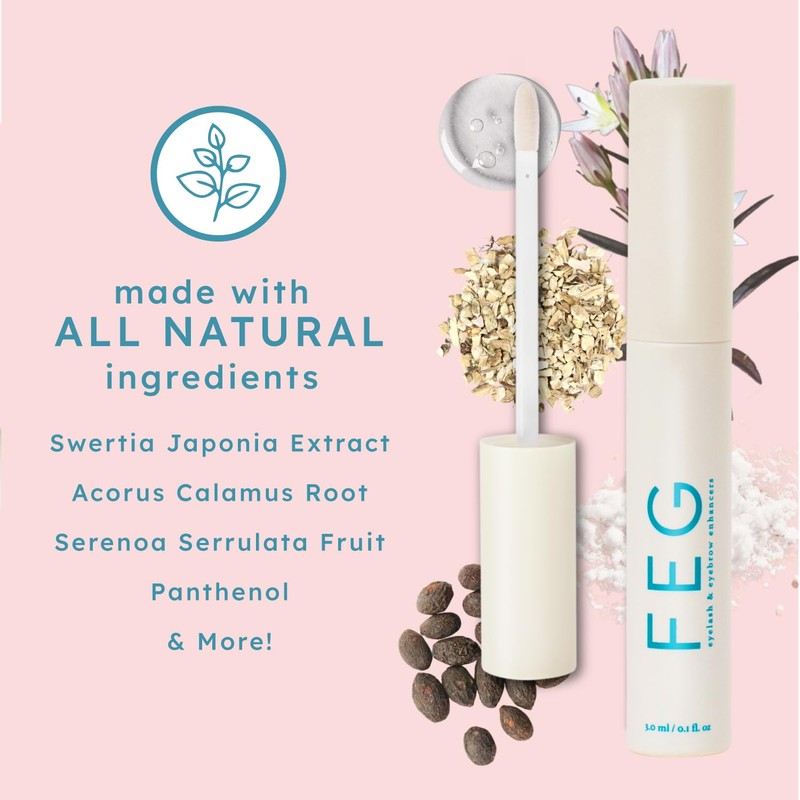 FEG Eyebrow Enhancer Growth Serum for Thicker Brows | Natural