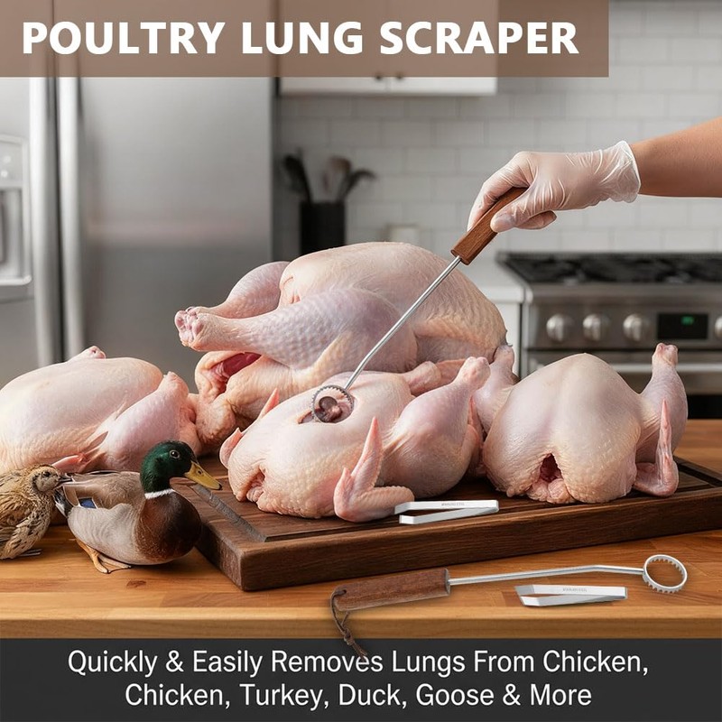 Lung Scraper of Chicken Processing Equipment & 2PCS Bone Tweezers