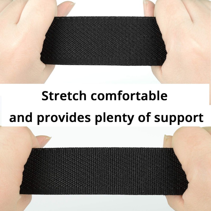 Drizzte Stretch Belt 100cm Comfortable Elastic Work Belt Black Adjustable