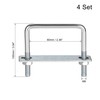sourcing map Pack of 4 M8 square U-bolts, square U-bolts,