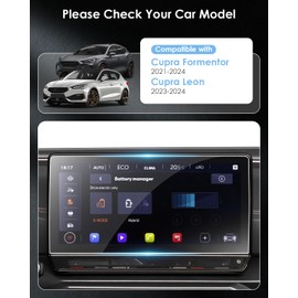 WEIPIN 12 Zoll Displayschutzfolie Kompatibel mit Cupra Formentor 2021 2022 2023/Neu Cuprα Leon 2023 Navigation Schutzfolie GPS Glasfolie-Displayschutz, 9H Anti-Kratzen
