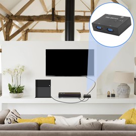 VGA Switcher, 2 in 1 Out 2 PC to 1 Monitor VGA Switch Box Computer Monitor Splitter Two Input One Output Audio Dual Adapter for PC Laptop Desktop