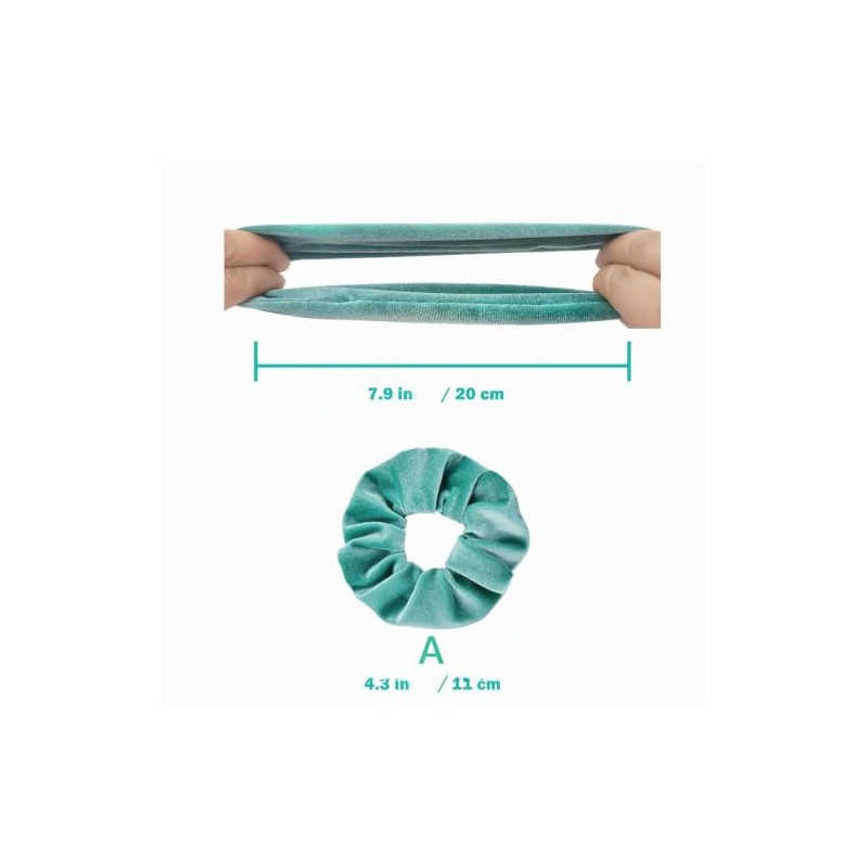 Triko 12 Coleteros de Seda Satinada de 4.5 Pulgadas, Scrunchies