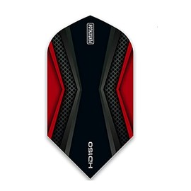US Darts 3 sets Slim Pentathlon HD150 RED/BLACK Dart Flights - 150 Micron, Ex-Tough