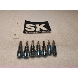 SK 3/8-1/4" DRIVE BIT SOCKET SET S-K 7PC USA