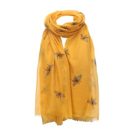 XNHIU Bumble Bees Scarf Bumble Bee Print Scarf Bee Soft Scarfs Lightweight Scarf Scafs Wrap Shawl