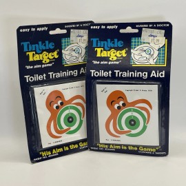 JKL Products 2 Vintage Tinkle Target Toilet Training Aid Octopus 1978 JKL Product NEW RARE