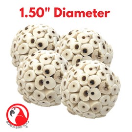 Bonka Bird Toys Mini Sola Balls Foot Talon Craft Part Parrot Cage Toy - 2354 Pk4