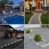ShopTJB 3-Color Dimmable Solar Landscape 4"x8" Brick Paver Lights w/Remote