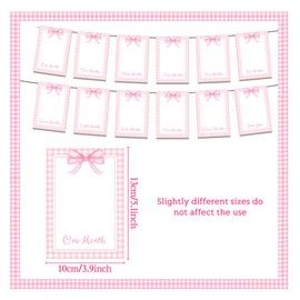 JeVenis Girl 1st Birthday Banner Pink Bow Birthday One Banner 1st Birthday Girl Pink Bow Birthday Decoration Pink Bow Birthday Decorations