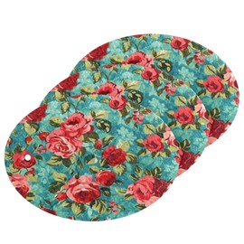 Kcldeci 3 Pack Kitchen Scrub Sponges Red Green Rose Kitchen Dish Sponge Non-Scratch Microfiber Sponge for Household Cleaning Dishes, Pots and Pans