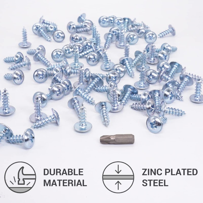 (Pack of 200) Galvanized Steel 6.0 x 20mm Wood Screws