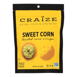 UD_Craize Healthy 4 Oz Corn Crisps Sweet Toasted Millet Snacks Case of 6 Spicy and Salty Baked Bottles Kosher Certified
