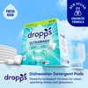 Dropps UltraWash Dishwasher Pods, Fresh Rain (64 Count) - Biobased