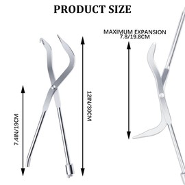 Rebvugr Brake Spring Pliers, Drum Brake Tool, Drum Double Ended Carbon Steel Vehicle Shoe Return Spring Installation Disassemble Tool, Auto Flexible Adjusting Pistonremoval Pliers for Most Cars