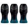 3x Black Suede Roll-on anti-antiperspirant Deodorants For Men 50ml(150ml)