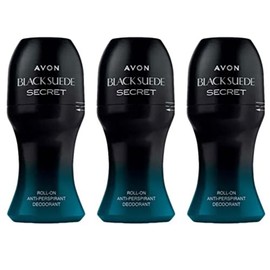 3x Black Suede Roll-on anti-antiperspirant Deodorants For Men 50ml(150ml)