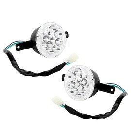 2019 tao 125 atv headlights + HeadLight, 2pcs 12V LED Left Right HeadLight Lamp Fit for Bull Farm Quad Dirt Bike ATV