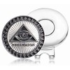 Don Flyee Golf Marker Magnet Masonic Emblem Alloy Hat Clip