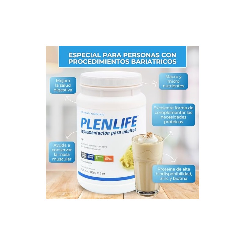 PLENLIFE - Suplemento Alimenticio en Polvo - Protena BR con