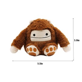 okidg 5.9inch Bigfoot Plush Toy Adorable Big Foot Plushie Cute Monster Stuffed Animal Doll (5.9inch, Brown)