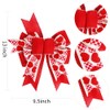 SIMISI RIBBON Burlap Wired Valentine Bow Red Bows with Heart