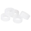 MECCANIXITY Silicone Rubber Bands Rings Non-slip 1" White for Wrapping