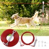LUFFWELL 50FT Dog Runner for Yard with 15FT Tie Out
