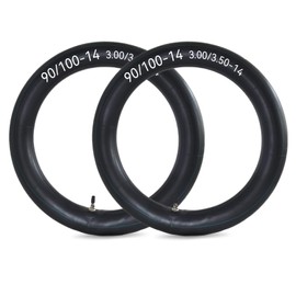 2 Pack 3.00/3.50-14" Motorcycle Inner Tube 90/100-14 Dirt Bike Inner Tubes Heavy Duty Replacement Tire Tubes for 3.50-14, 3.00-14, 80/90/100-14 Dirt Pit Bike Tires