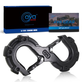 Ayagear S-Shape Integrated Winch Quick Shackles With 33,000 Lbs Break Strength Black New