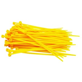 Pack of 100 Cable Ties Yellow 200 mm x 4.8 mm Craftsman Quality Cable Ties Short 20 cm 22.2 kg Tensile Force