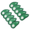 Club Head Covers, 10 PCS Iron Covers Four Leaf Clover