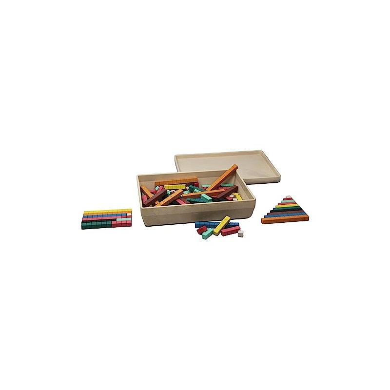 WISSNER® aktiv lernen - 126 Farbige Rechenstäbe Cuisenaire - RE-Wood