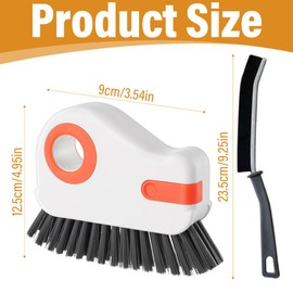 MIRKUZI Window Grout Brushes, Pack of 2 Window Grooves Cleaning Brush, 2 Pieces Gap Cleaning Brush, Window Grooves Cleaning Tool, Cleaning Brush, for Windows, Kitchens, Bathrooms
