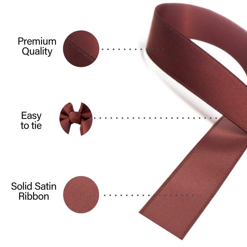 SR SUPER RIBBONS®™- Full Reel 25mm Double Faced Satin Ribbon,