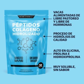Péptidos Colageno Hidrolizado Puro Tipo I & Iii | Certificado 100% Pastoreo Libre - Colageno Hidrolizado Polvo - Disuelve Rápido - Multi Collagen Peptides - Vitaminas Mujer / Hombre - 500 G