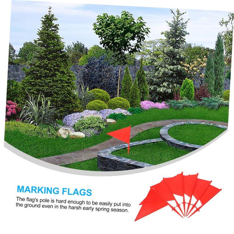 BESPORTBLE Abs Plastic Sprinkler Flags 6 Pack Mini Flags for