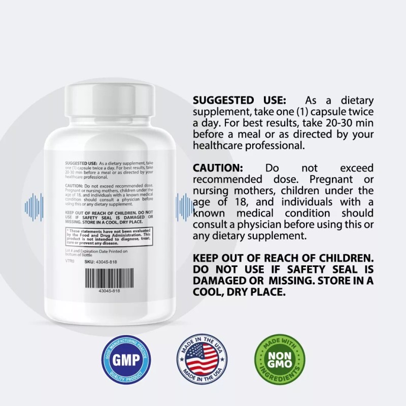 Pelican Vitamins Audio Calm- Hearing Support- 4 Bottles- 240 Capsules