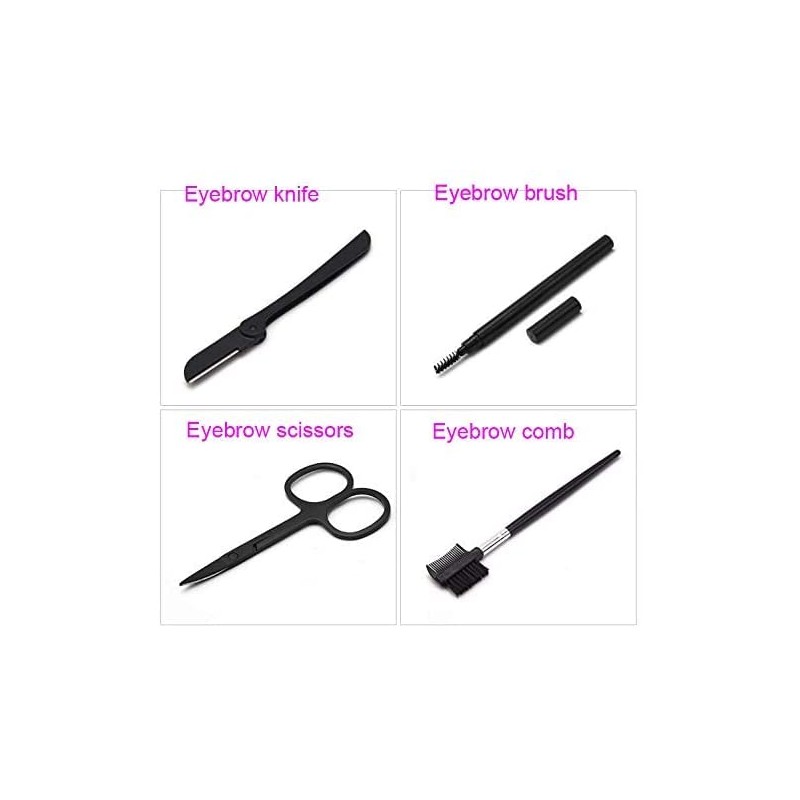 9 Pcs Professional Tweezer Set Eyebrow Removal Portable Clip Stainless