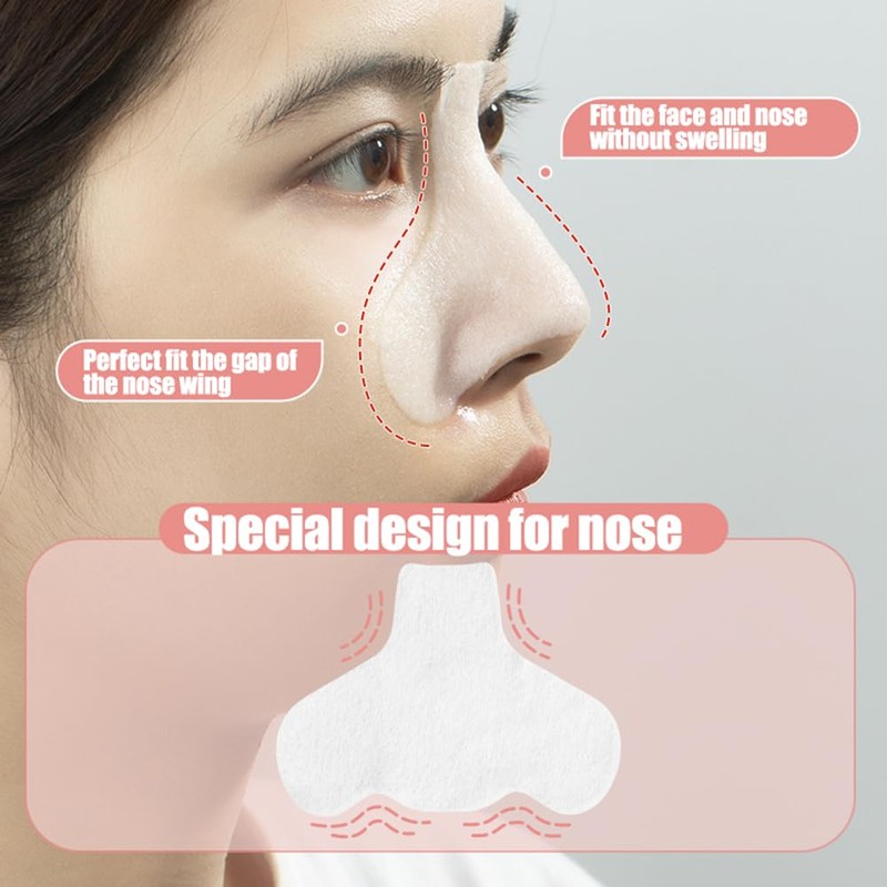 100PCS Disposable Non Woven Cotton Nose Patches Compressed Strips T