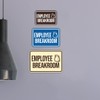 Classic Framed Employee Breakroom Sign (Blue) - Large