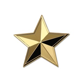 1Pc Star Stickers Car Stickers Metal Stars Stickers Car Decals Star Sticker Car Emblem 1.5" Large Star Stickers for Cars Truck Bumper Stickers (Gold)