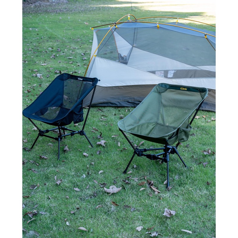iClimb Ultralight Compact Camping Folding Beach Chair with Anti-Sinking Large