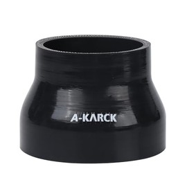 A-KARCK A-KARCK 3' Silicone Duct Reducer, 3' to 4' ID Silicone Pipe Straight Coupler Hose 3' Length Universal 4-Ply Reinforced Silicone Coupler Black